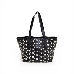Black Star Studded Tote Bag - Women's Shoulder Tote Bag